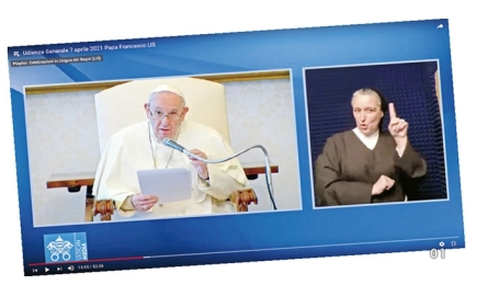 教宗公開演講設手語翻譯 讓聾人接觸信仰 體會教宗關懷封面