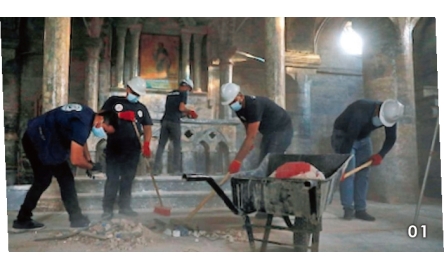 伊拉克穆斯林青年 戰後協助收拾聖堂封面